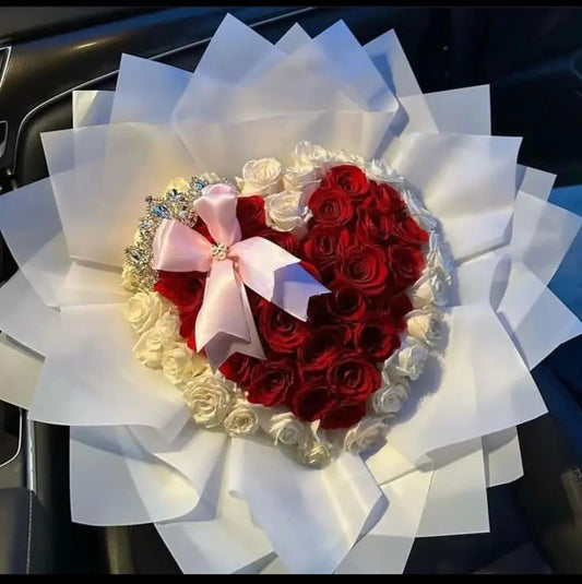 Heart-Shaped Rose Arrangement
