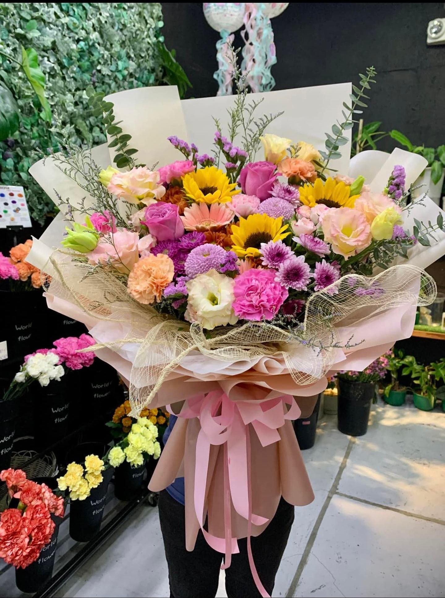 luxury mixed flower hand bouquet